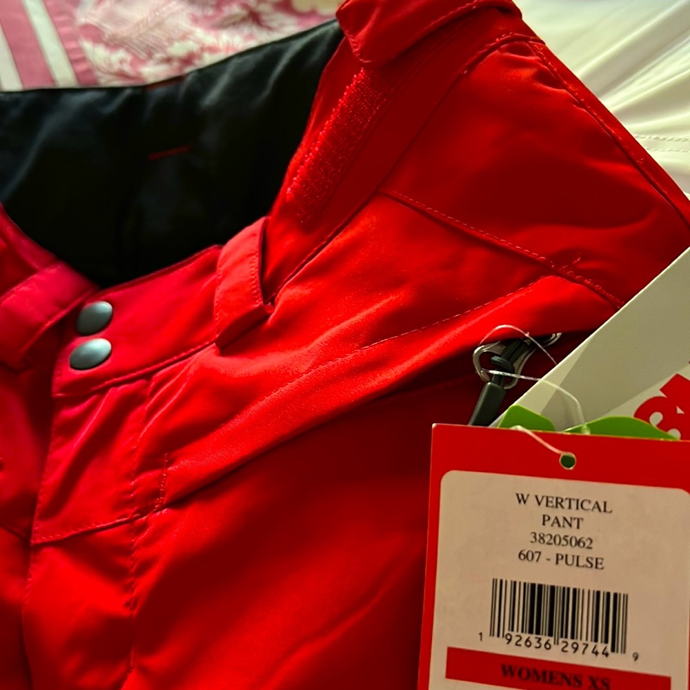 NWT Spyder women RED ski pants size XS Vertical Pant